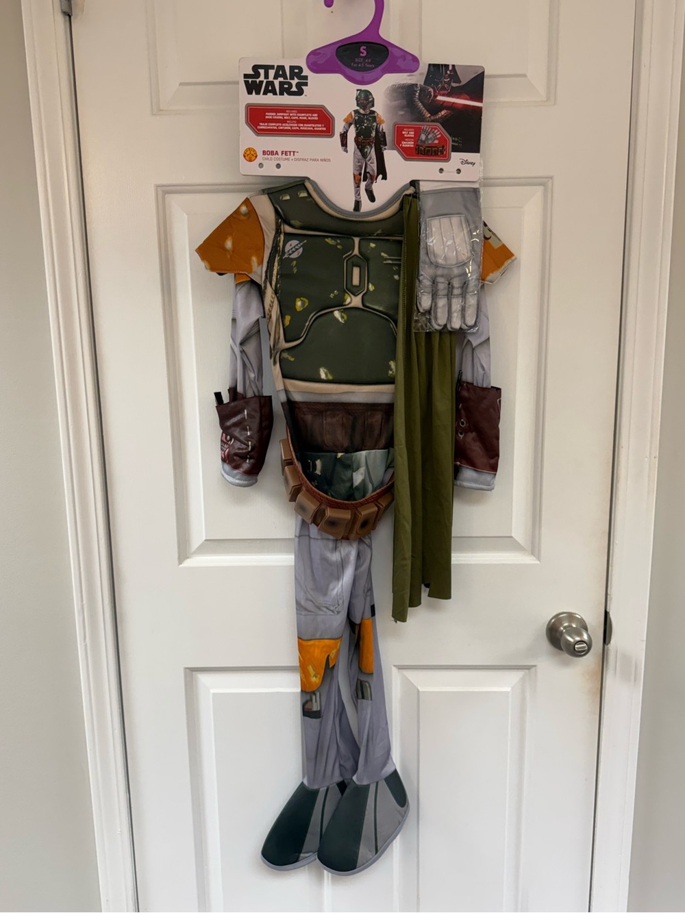 New! Disney Boba Fett Kids Costume - Green, Gray, Brown, Orange